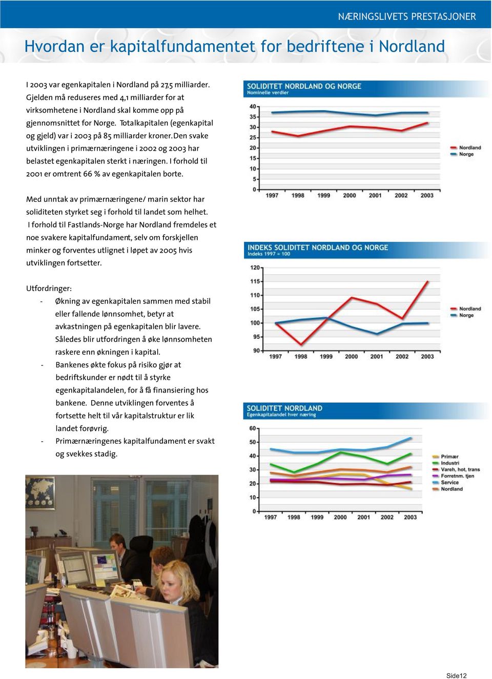 Den svake utviklingen i primærnæringene i 2002 og 2003 har belastet egenkapitalen sterkt i næringen. I forhold til 2001 er omtrent 66 % av egenkapitalen borte.