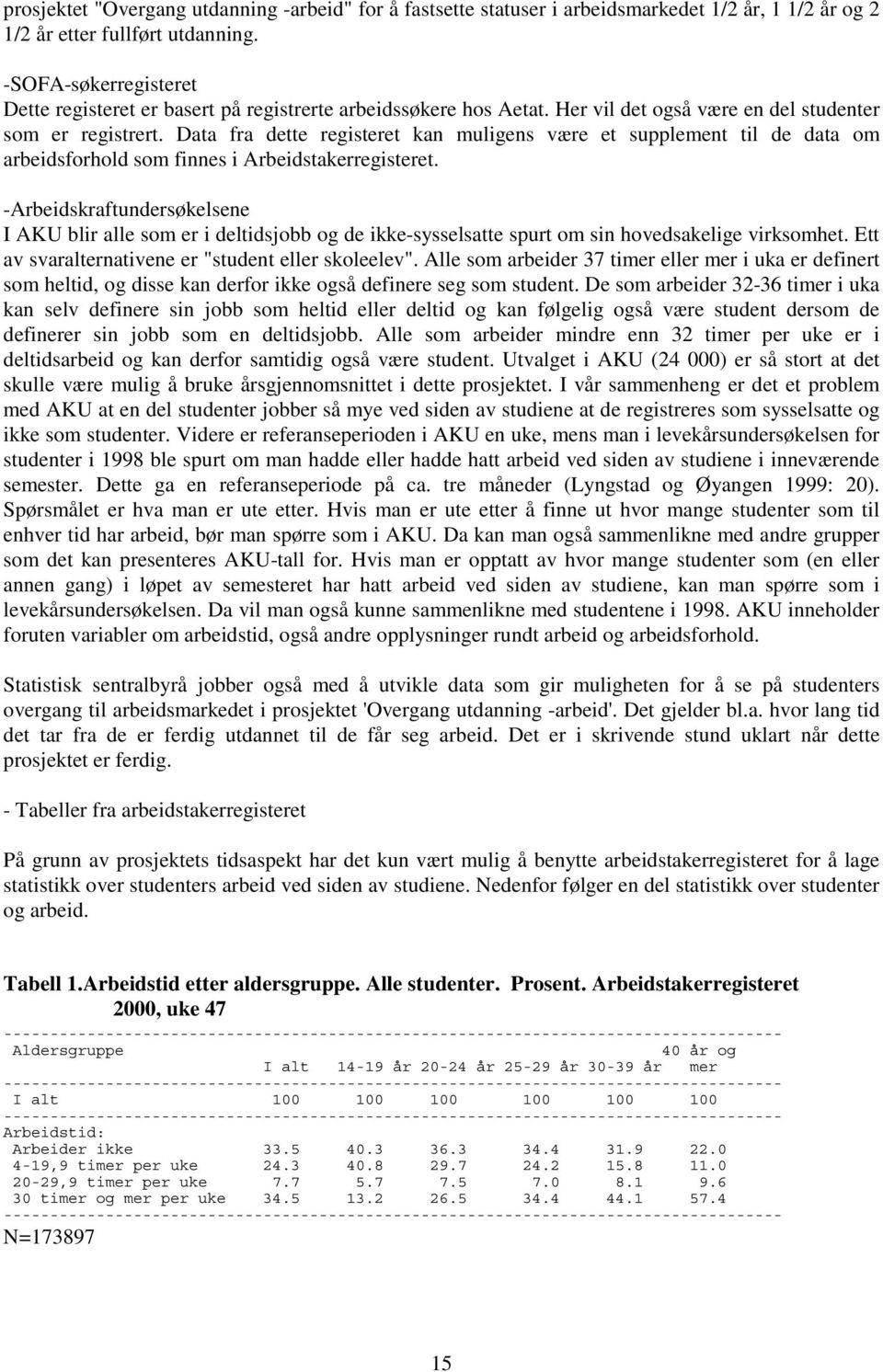 Data fra dette registeret kan muligens være et supplement til de data om arbeidsforhold som finnes i Arbeidstakerregisteret.