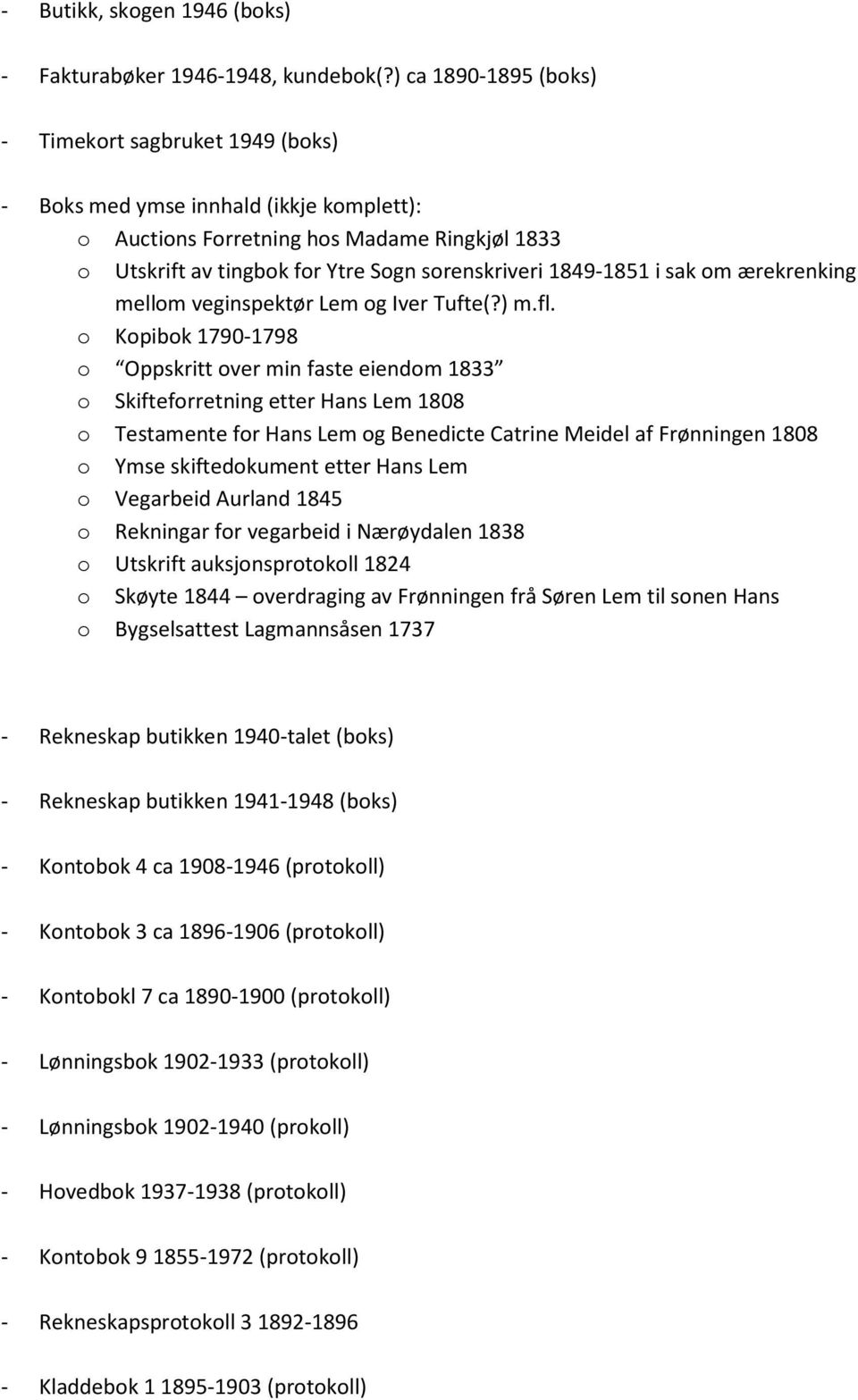 1849-1851 i sak om ærekrenking mellom veginspektør Lem og Iver Tufte(?) m.fl.