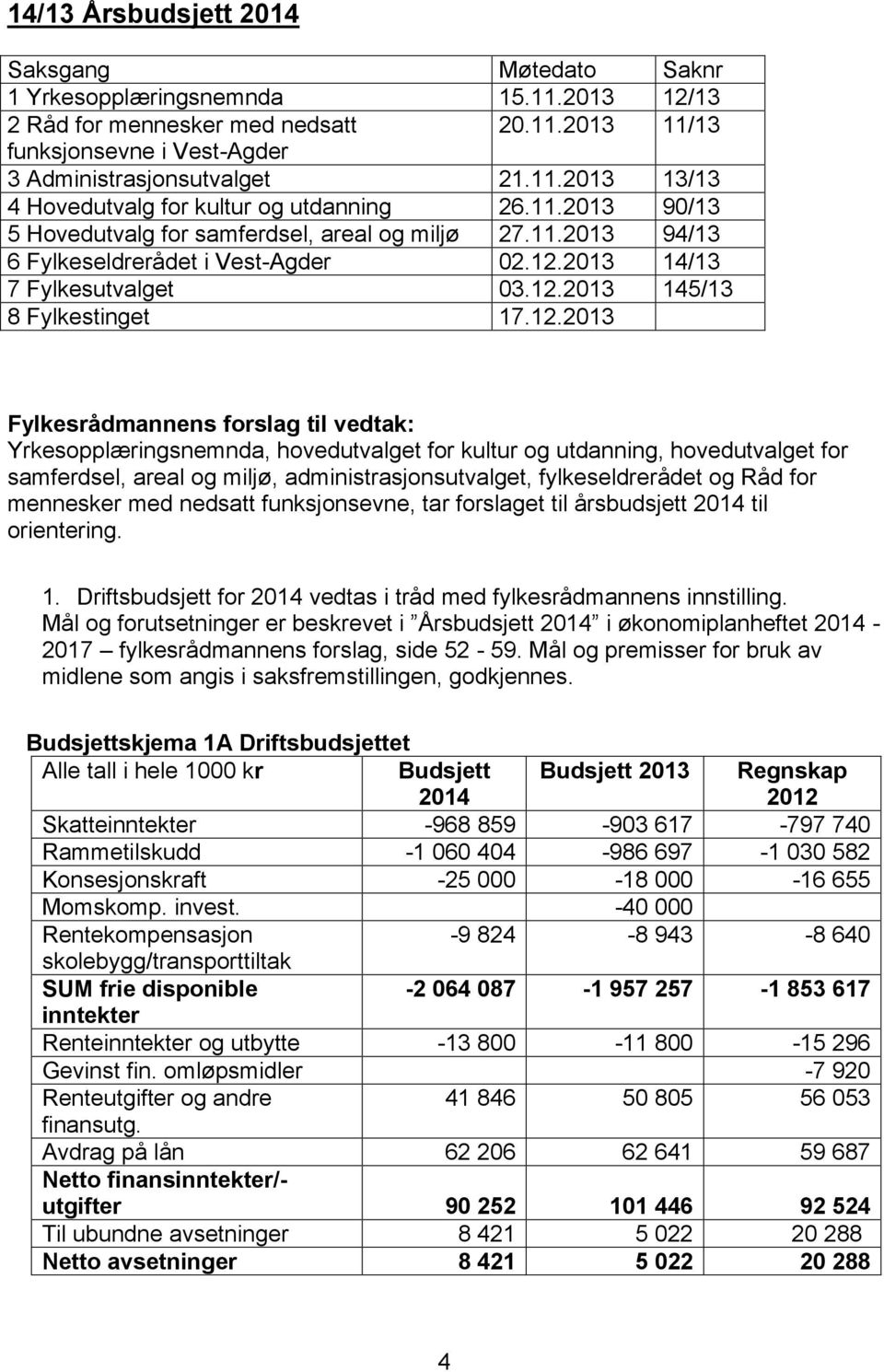 2013 14/13 7 Fylkesutvalget 03.12.