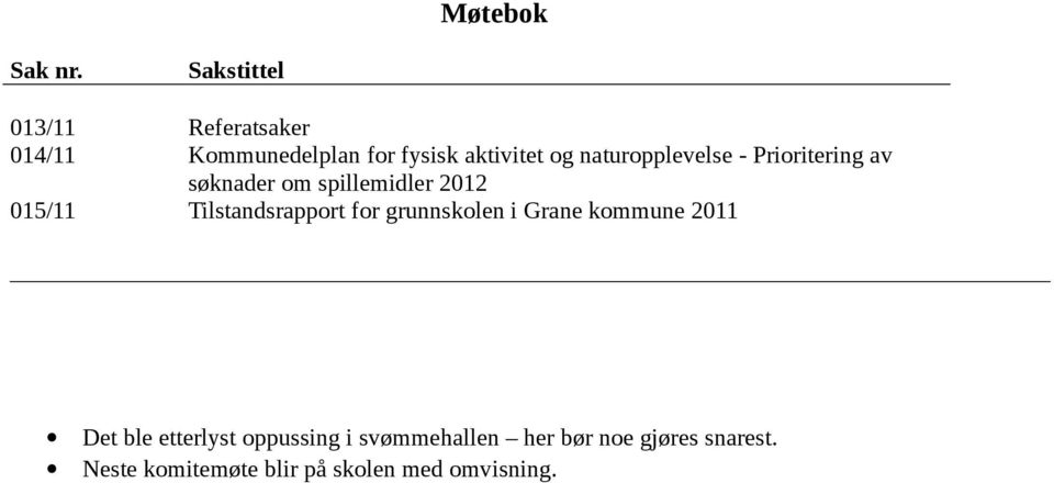 naturopplevelse - Prioritering av søknader om spillemidler 2012 015/11