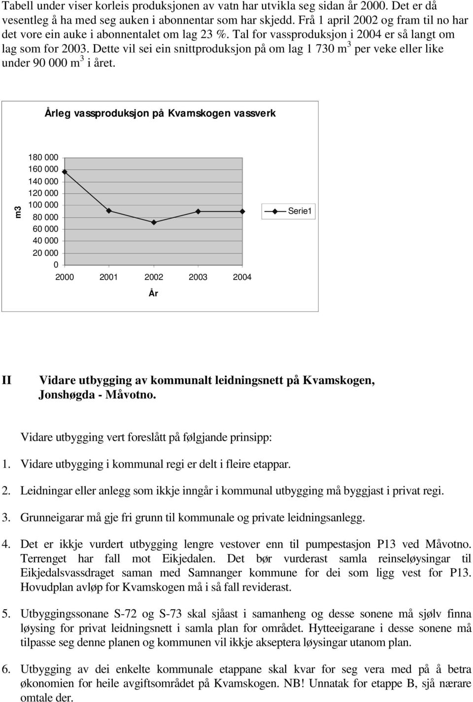 Dette vil sei ein snittproduksjon på om lag 1 730 m 3 per veke eller like under 90 000 m 3 iåret.