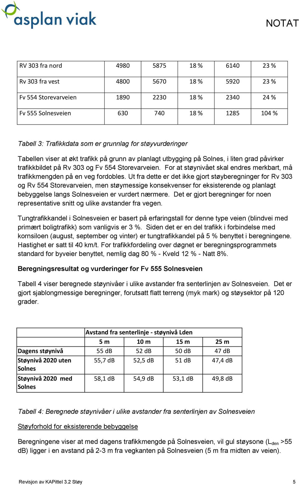 For at støynivået skal endres merkbart, må trafikkmengden på en veg fordobles.