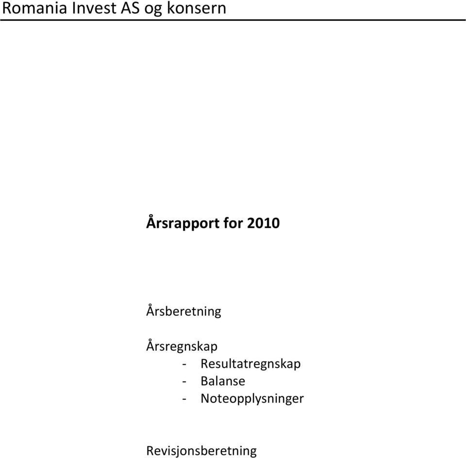 Resultatregnskap - Balanse -