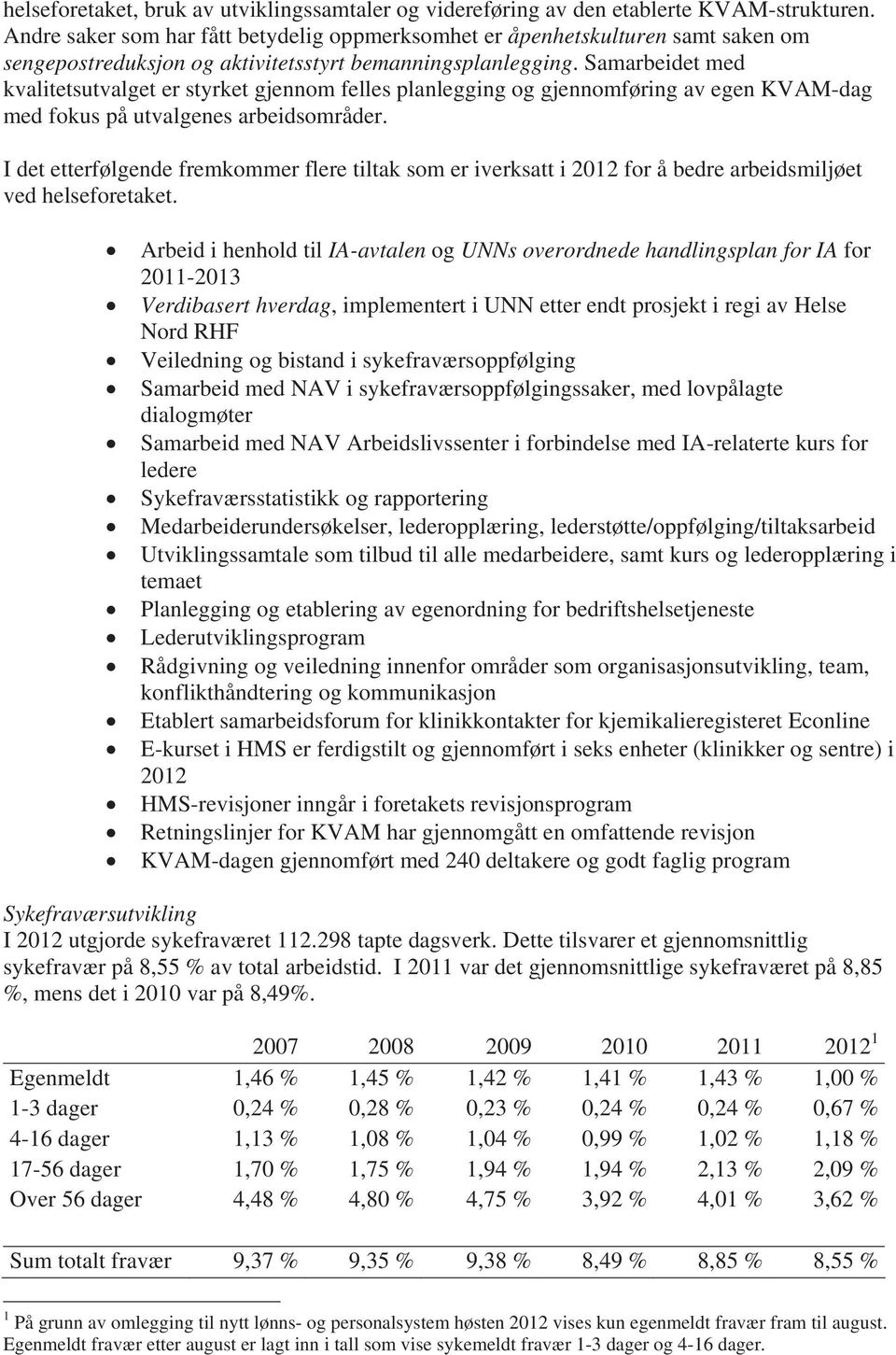 Samarbeidet med kvalitetsutvalget er styrket gjennom felles planlegging og gjennomføring av egen KVAM-dag med fokus på utvalgenes arbeidsområder.