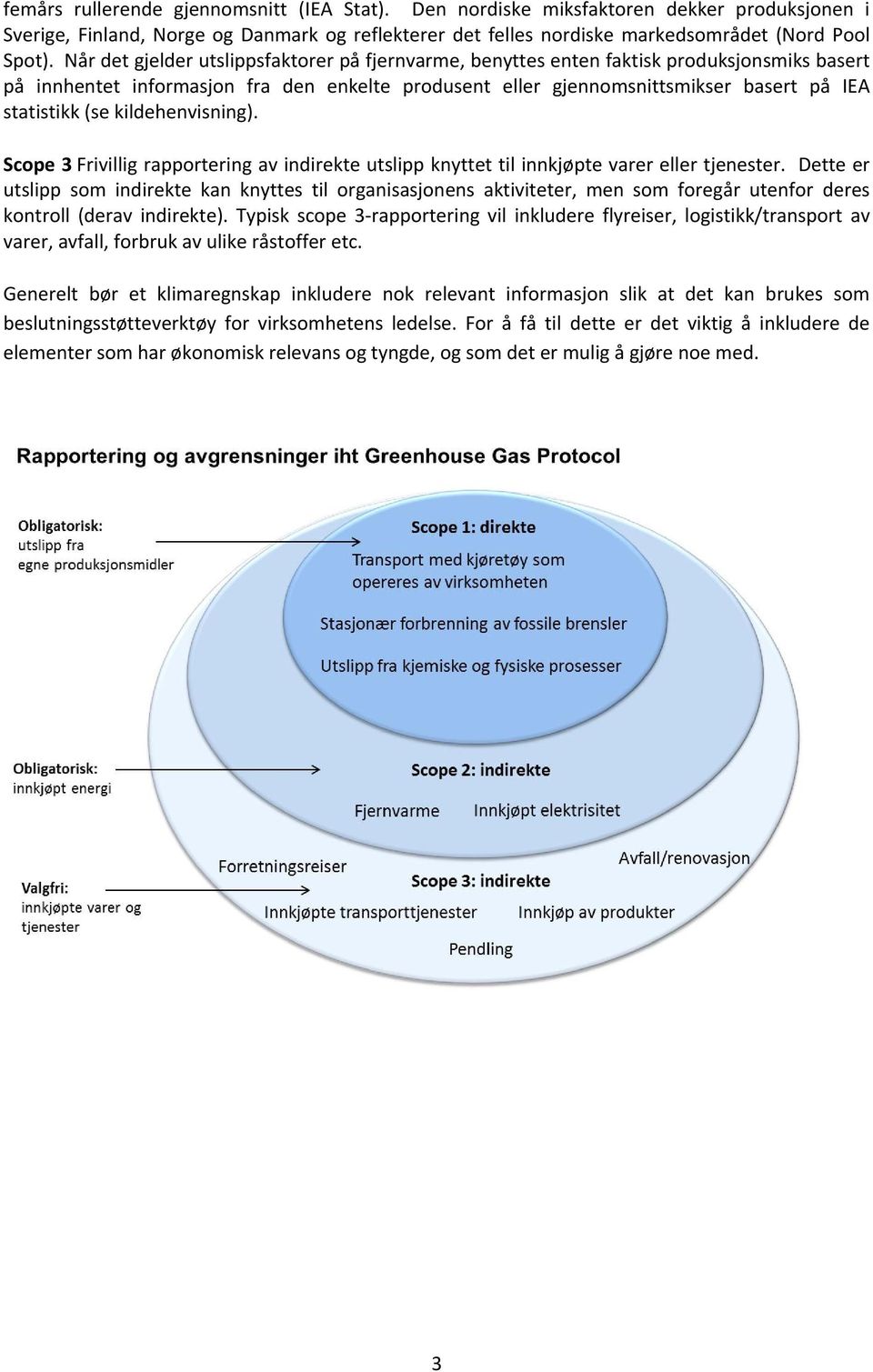 kildehenvisning). Scope 3 Frivillig rapportering av indirekte utslipp knyttet til innkjøpte varer eller tjenester.