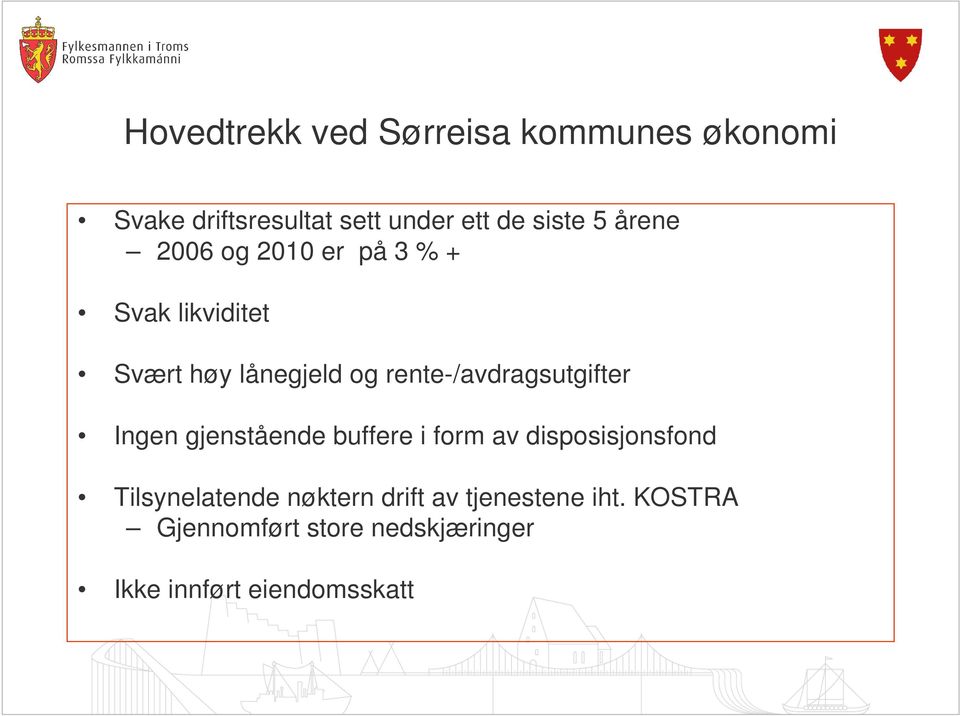 rente-/avdragsutgifter Ingen gjenstående buffere i form av disposisjonsfond