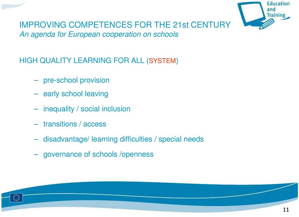 provision early school leaving inequality / social inclusion transitions /