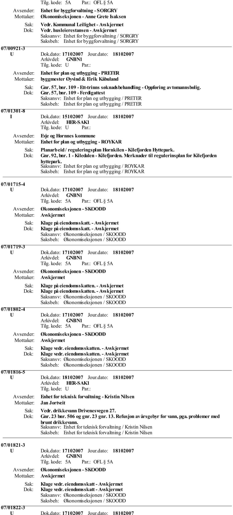 dato: Enhet for plan og utbygging - PRETER byggmester Øyvind & Eirik Kåbuland Gnr. 57, bnr.