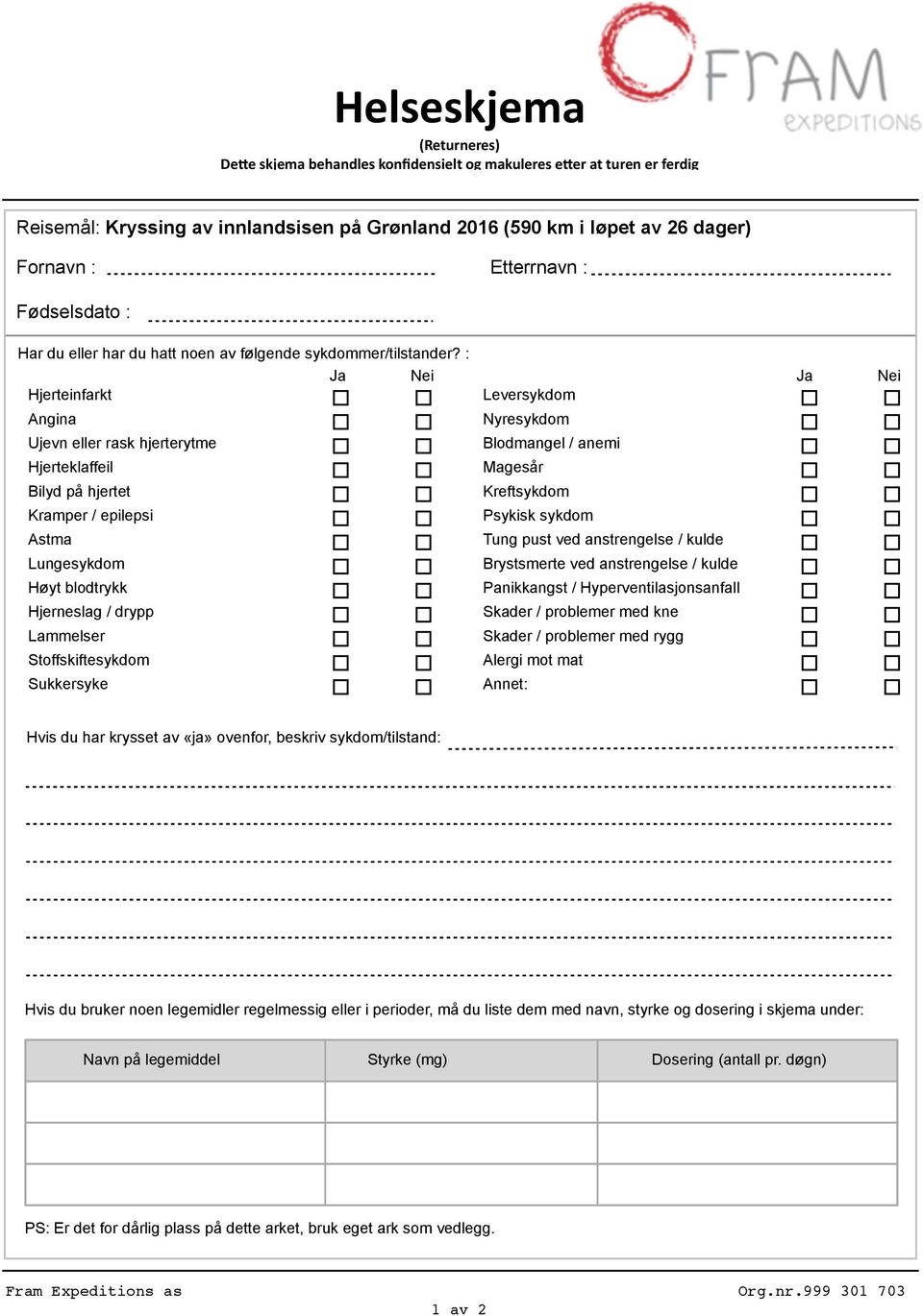 sykdommer/tilstander?