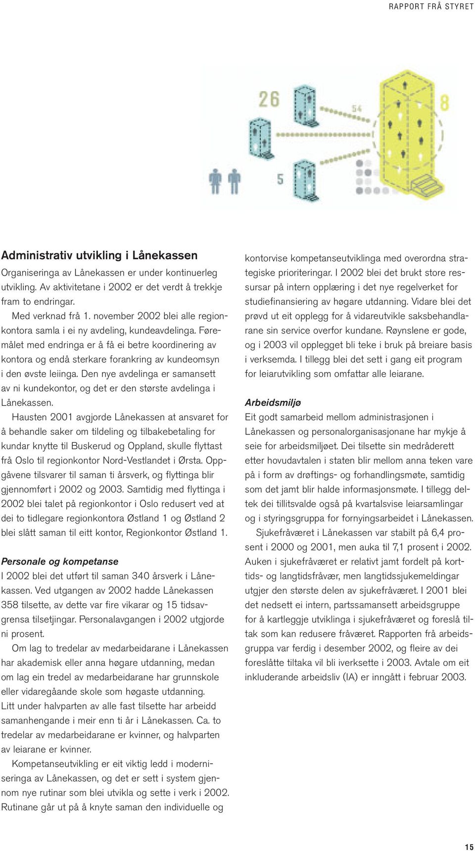 Føremålet med endringa er å få ei betre koordinering av kontora og endå sterkare forankring av kundeomsyn i den øvste leiinga.