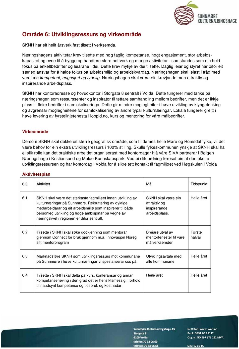 held fokus på enkeltbedrifter og leiarane i dei. Dette krev mykje av dei tilsette. Daglig leiar og styret har difor eit særleg ansvar for å halde fokus på arbeidsmiljø og arbeidskvardag.