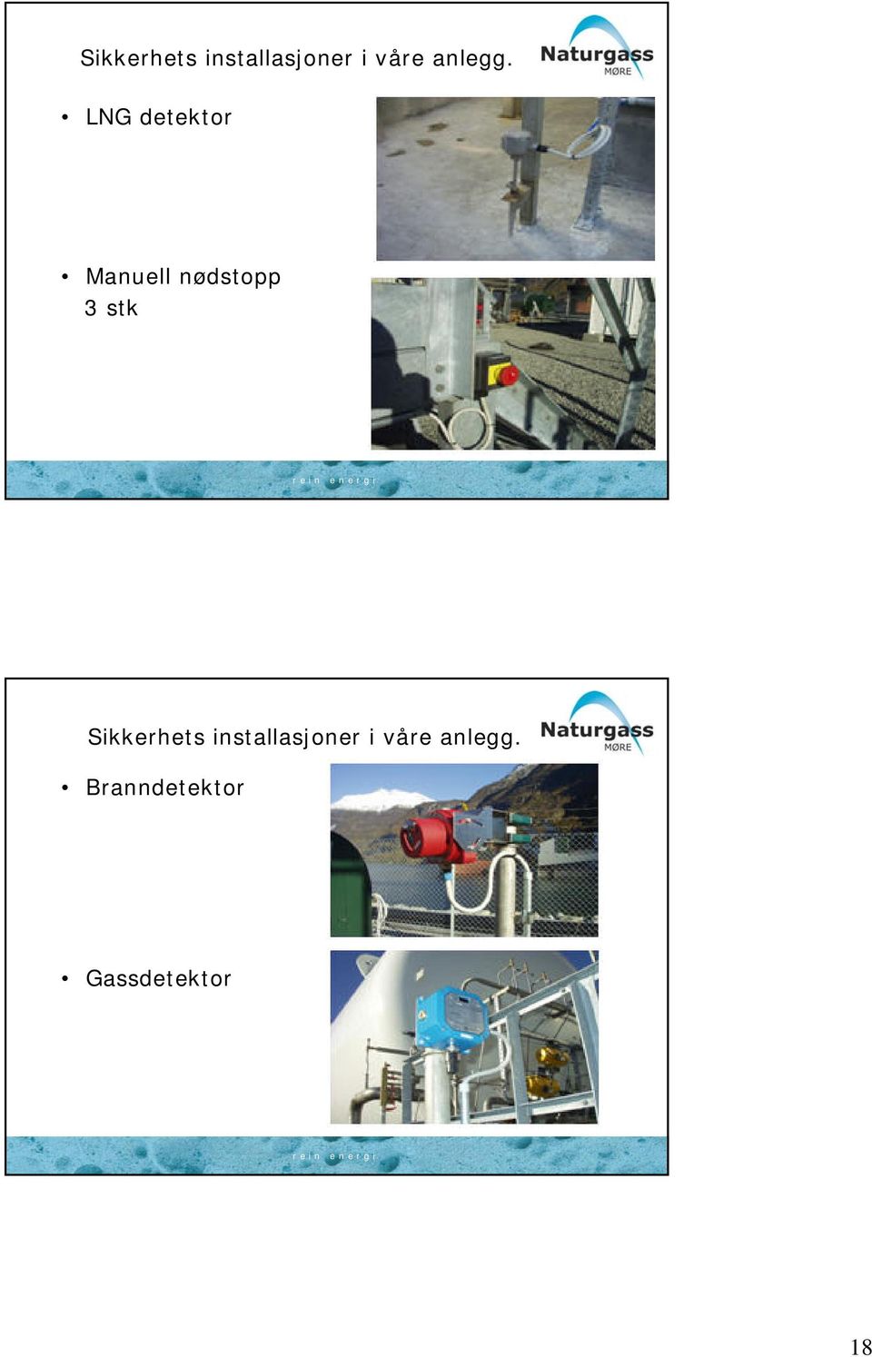 LNG detektor Manuell nødstopp 3 stk 