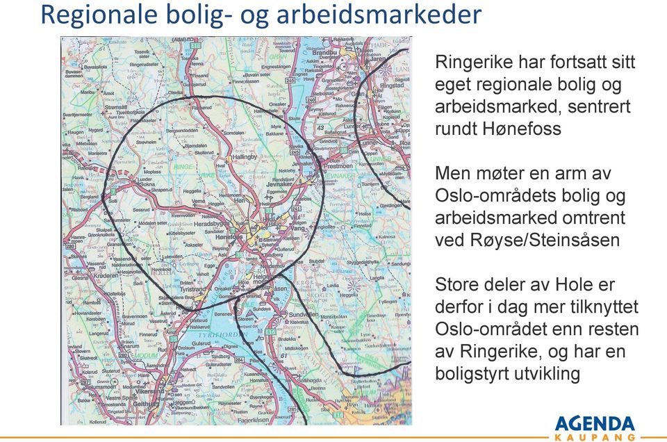 bolig og arbeidsmarked omtrent ved Røyse/Steinsåsen Store deler av Hole er derfor