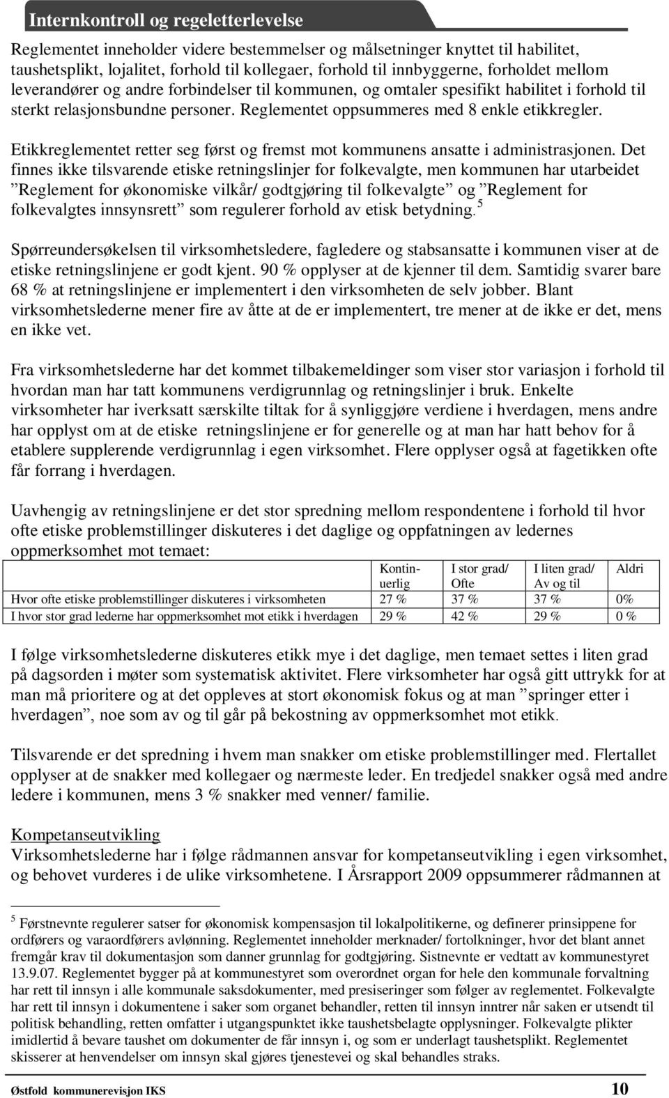 Etikkreglementet retter seg først og fremst mot kommunens ansatte i administrasjonen.