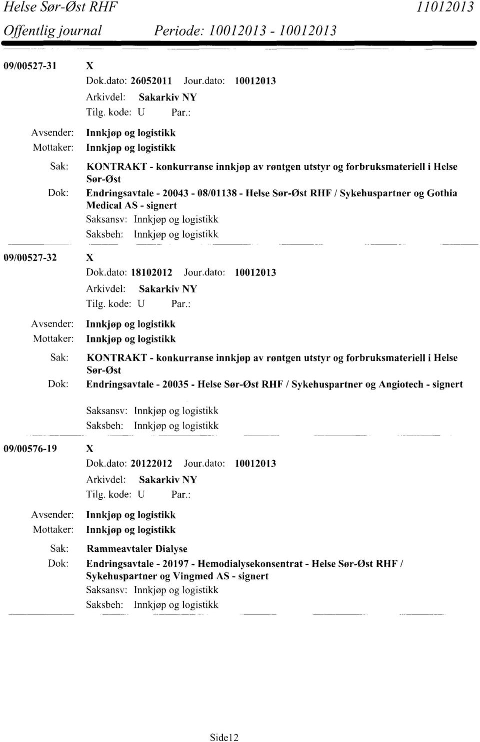 Sykehuspartner og Gothia Medical AS - signert 09/00527-32 X Dok.dato: 18102012 Jour.