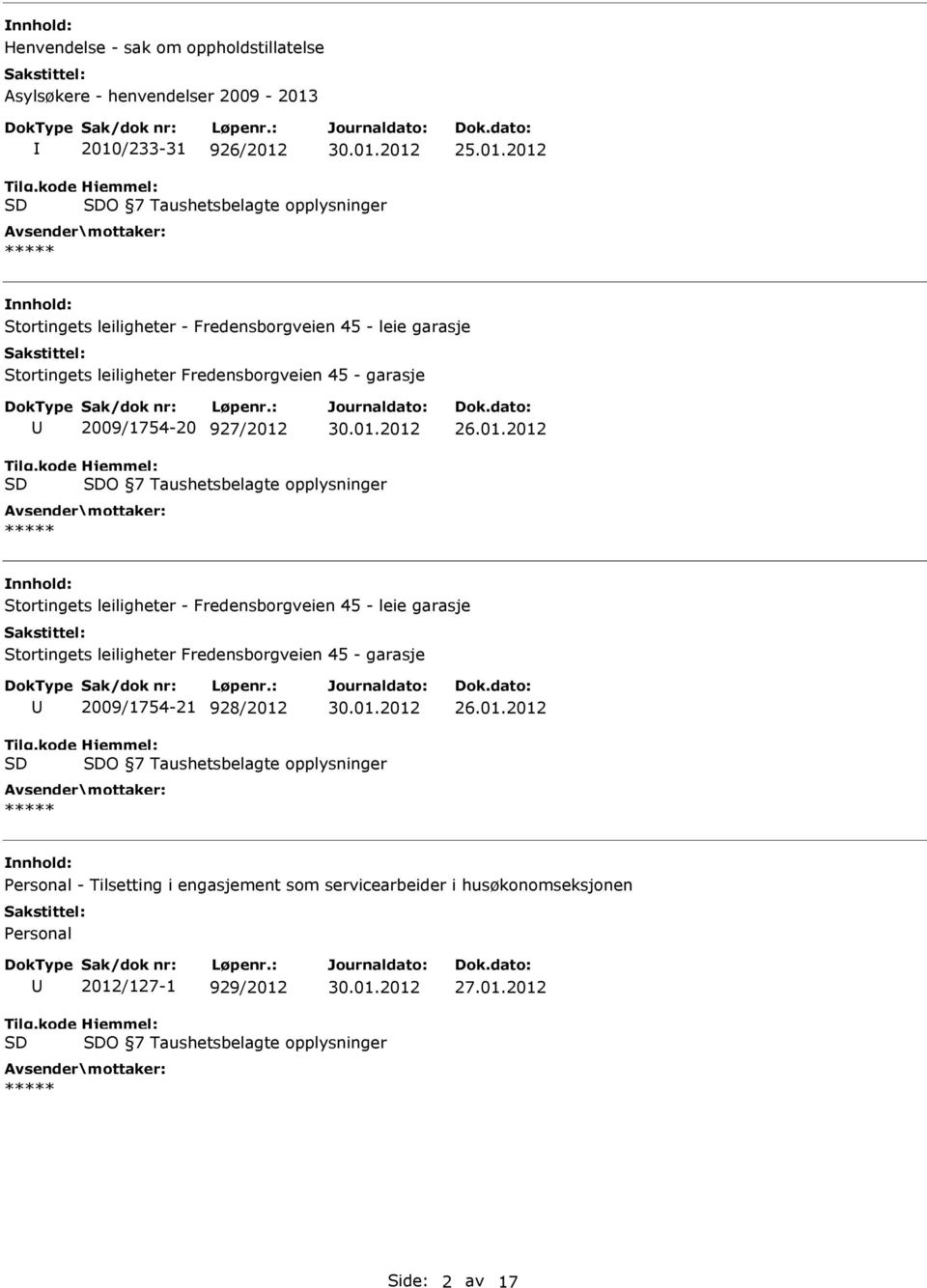 Fredensborgveien 45 - garasje 2009/1754-20 927/2012