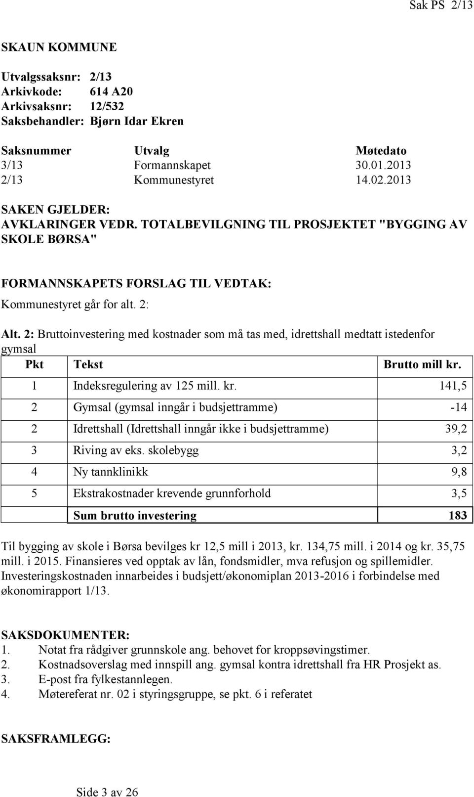 1 Indkrulrin v 15 ill. kr. 141,5 Gyl (yl innår i budjttr) -14 Idrtthll (Idrtthll innår ikk i budjttr) 39, 3 Rivin v k.