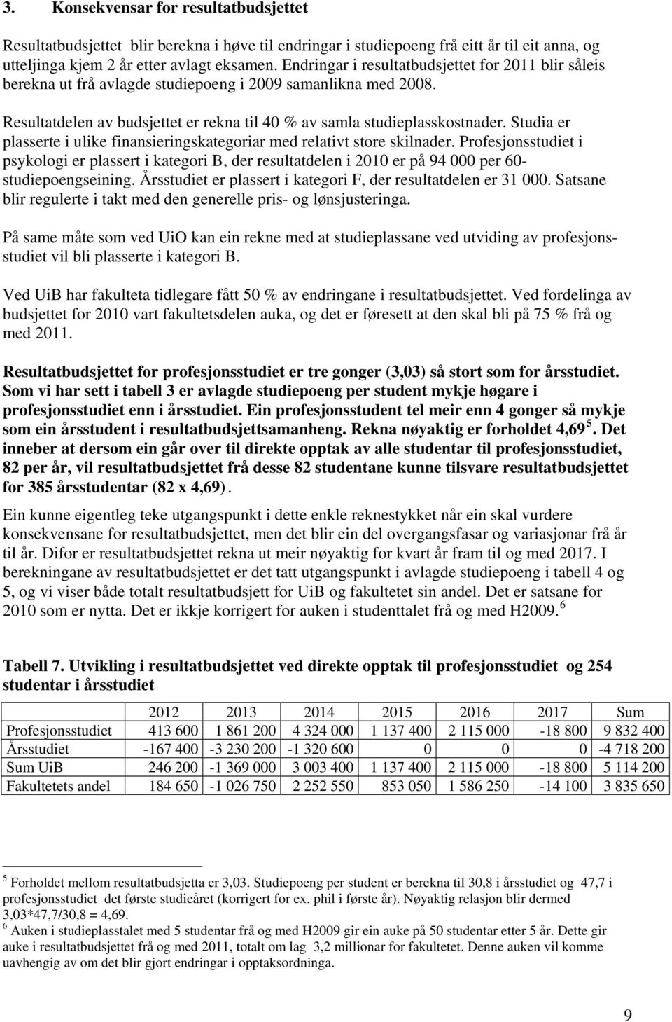 Studia er plasserte i ulike finansieringskategoriar med relativt store skilnader.