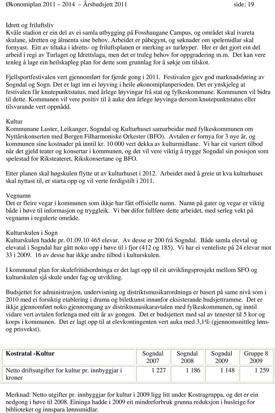 Her er det gjort ein del arbeid i regi av Turlaget og Idrettslaga, men det er truleg behov for oppgradering m.m. Det kan vere tenleg å lage ein heilskapleg plan for dette som grunnlag for å søkje om tilskot.