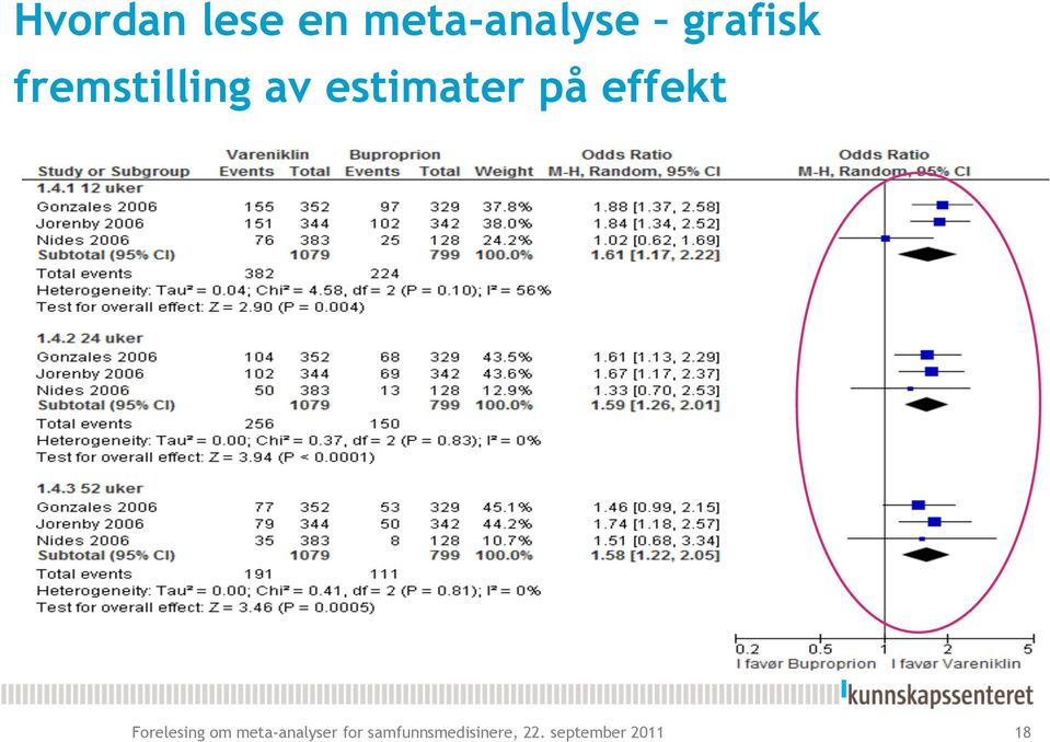 Forelesing om meta-analyser for