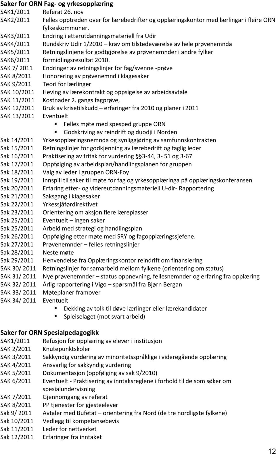 fylker SAK6/2011 formidlingsresultat 2010.