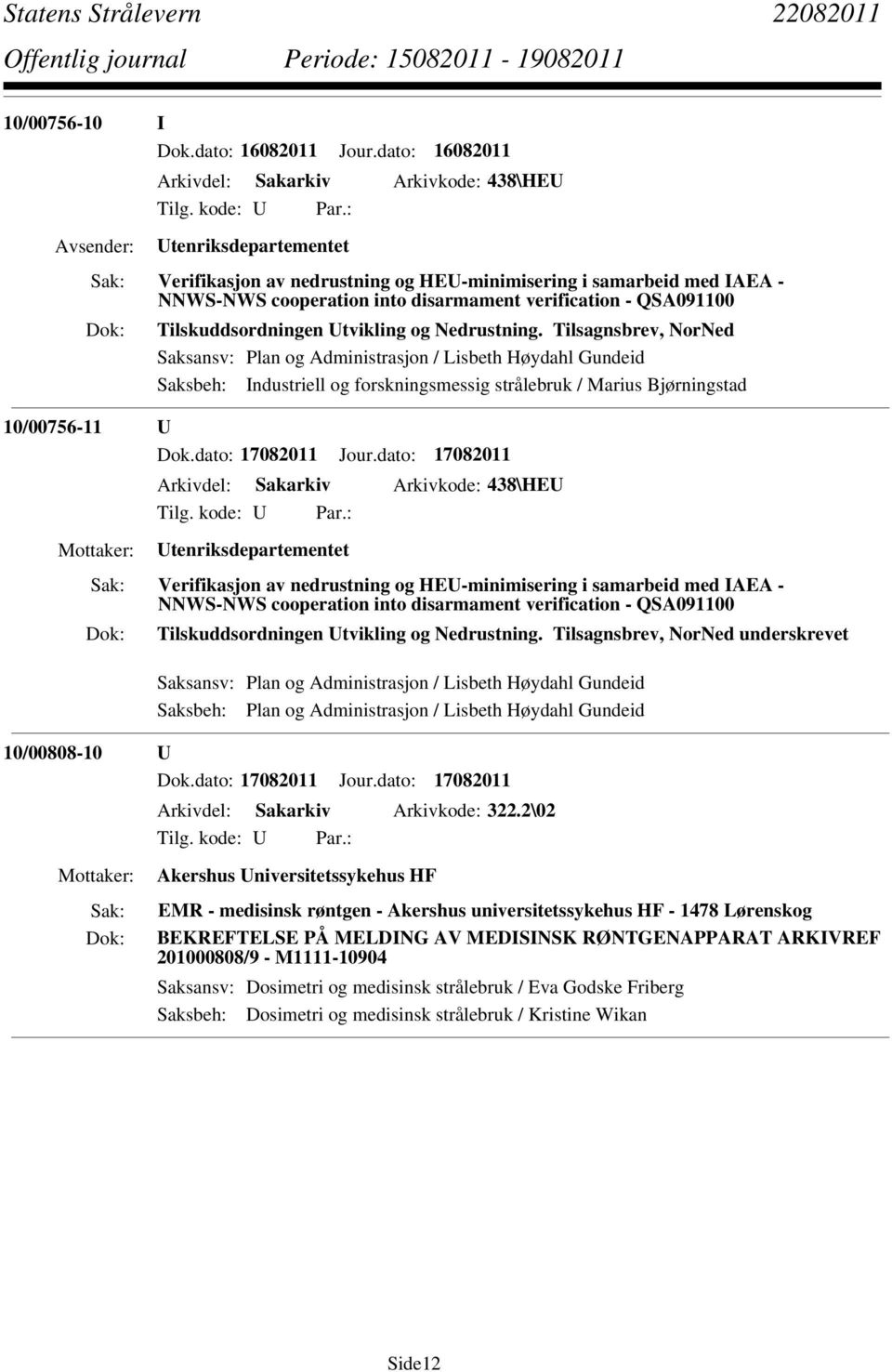 QSA091100 Tilskuddsordningen Utvikling og Nedrustning.