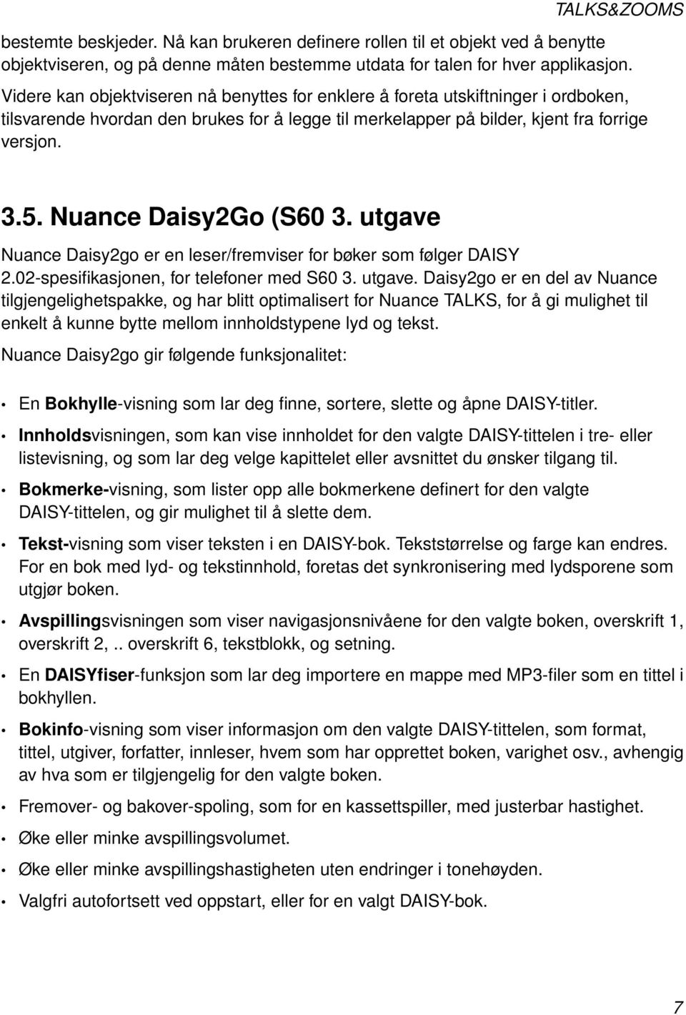 Nuance Daisy2Go (S60 3. utgave 