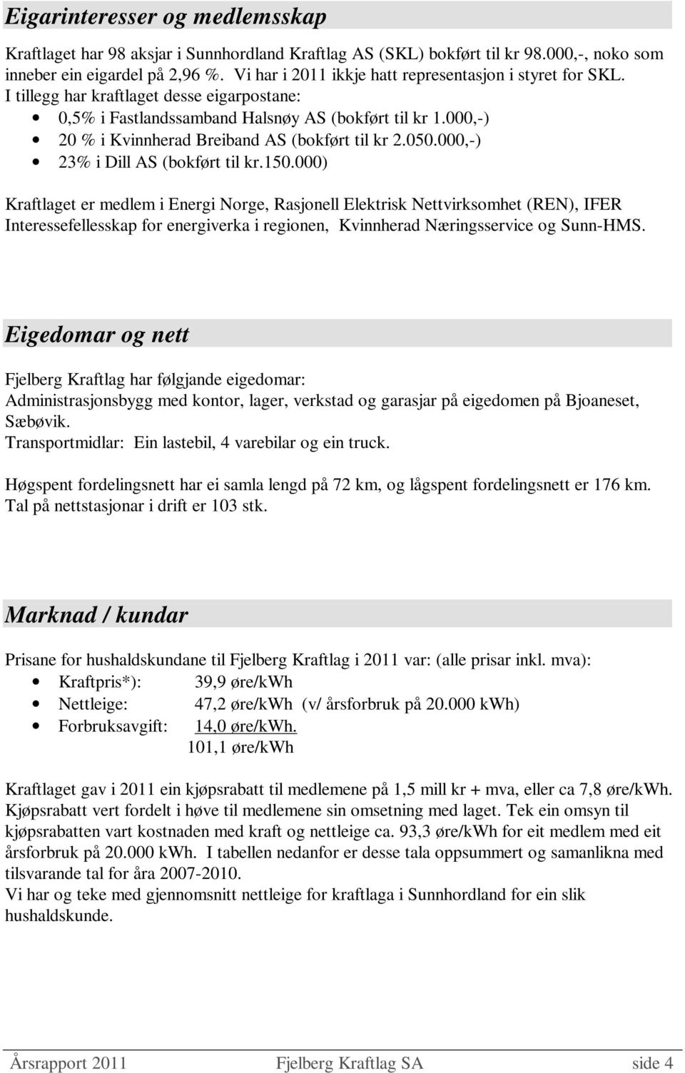 000,-) 20 % i Kvinnherad Breiband AS (bokført til kr 2.050.000,-) 23% i Dill AS (bokført til kr.150.