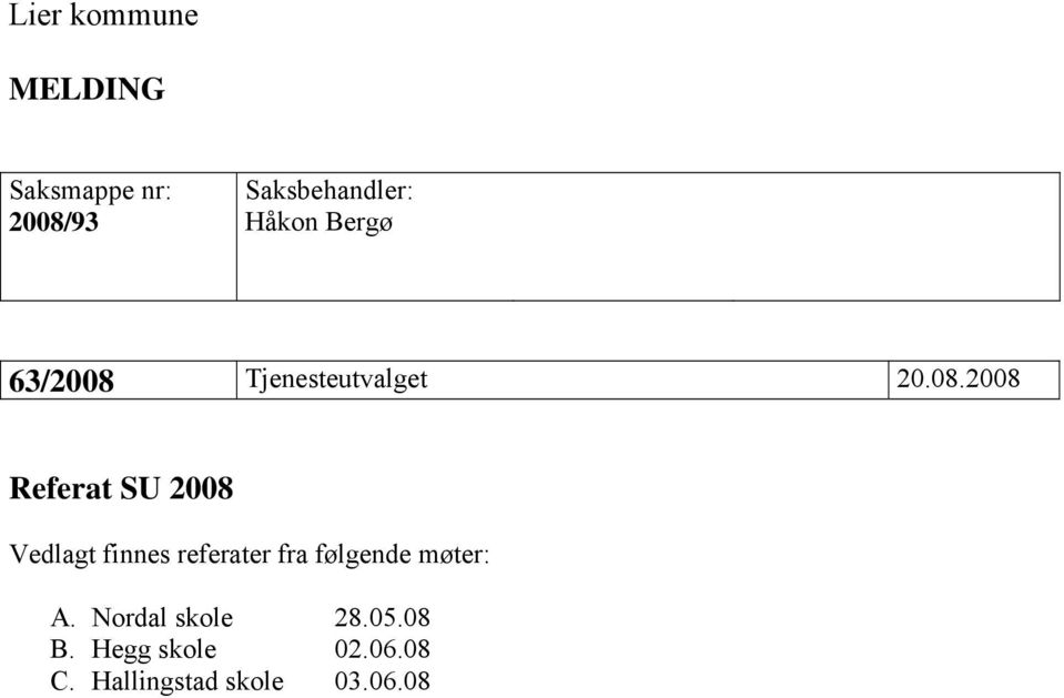 Tjenesteutvalget 20.08.