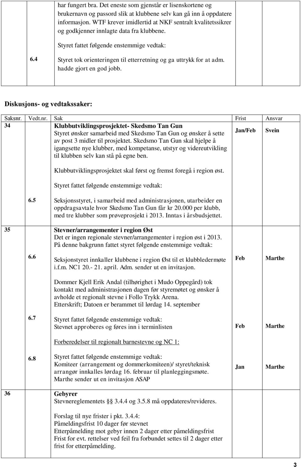 Diskusjons- og vedtakssaker: Saksnr.