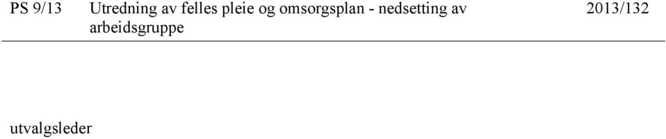 omsorgsplan - nedsetting