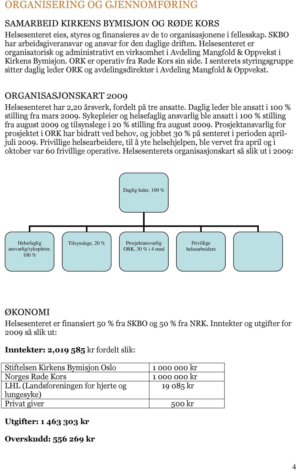 ORK er operativ fra Røde Kors sin side. I senterets styringsgruppe sitter daglig leder ORK og avdelingsdirektør i Avdeling Mangfold & Oppvekst.