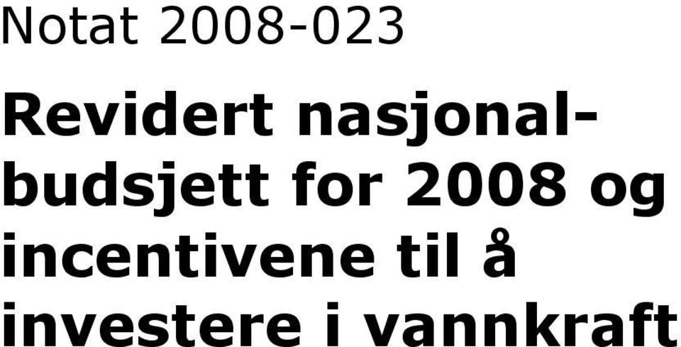 nasjonalbudsjett for