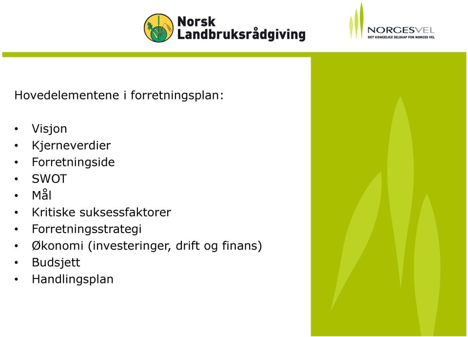 suksessfaktorer Forretningsstrategi Økonomi