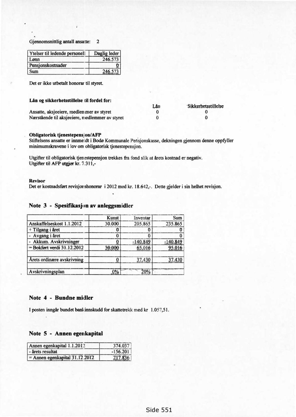 ansatte er innmeidt i Bodø Kommunale Perisjonskasse, dekningen gjennom denne oppfyller minimumskravene i lov om obligatorisk tjenestepensjon.