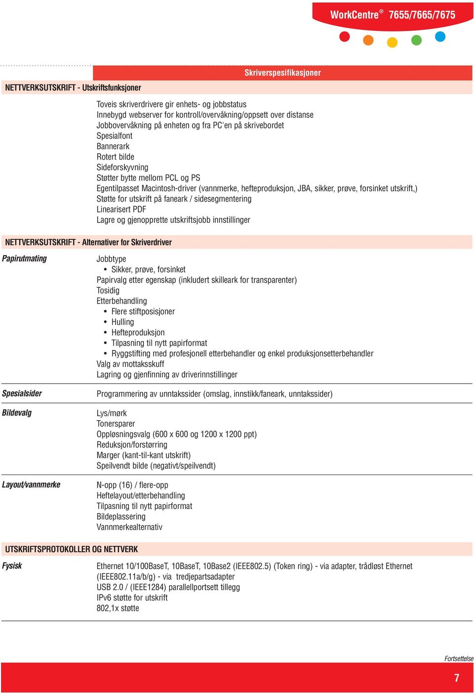 Macintosh-driver (vannmerke, hefteproduksjon, JBA, sikker, prøve, forsinket utskrift,) Støtte for utskrift på faneark / sidesegmentering Linearisert PDF Lagre og gjenopprette utskriftsjobb