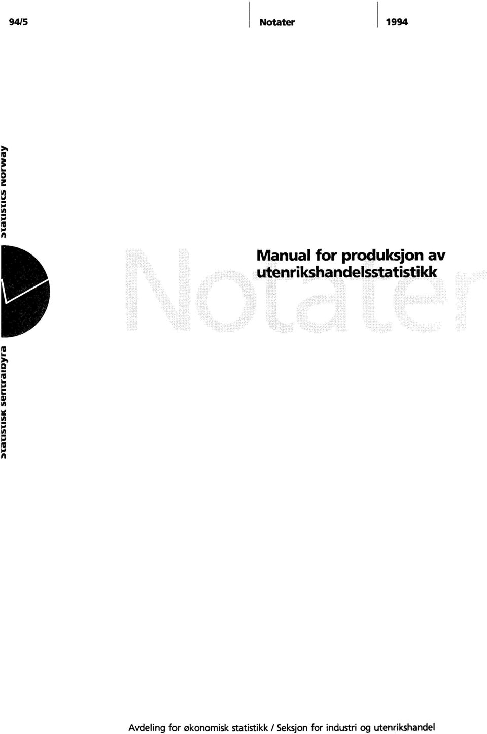 utenrikshandelsstatistikk Avdeling