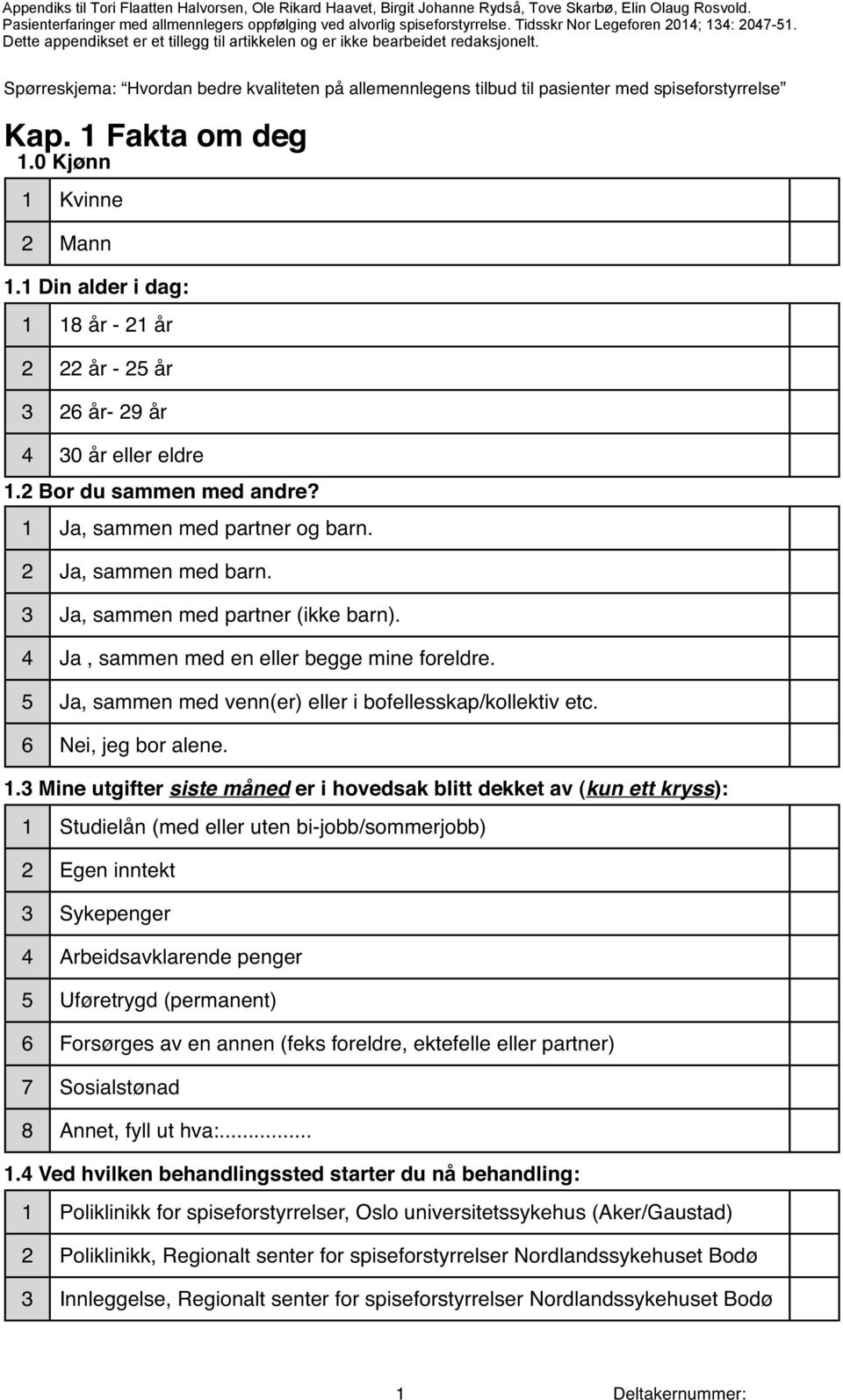 1 Din lr i g: 1 18 år - 21 år 2 22 år - 25 år 3 26 år- 29 år 4 30 år llr lr 1.2 Bor u smmn m nr?, smmn m prtnr og rn. 2 J, smmn m rn. 3 J, smmn m prtnr (ikk rn). 4 J, smmn m n llr gg min forlr.