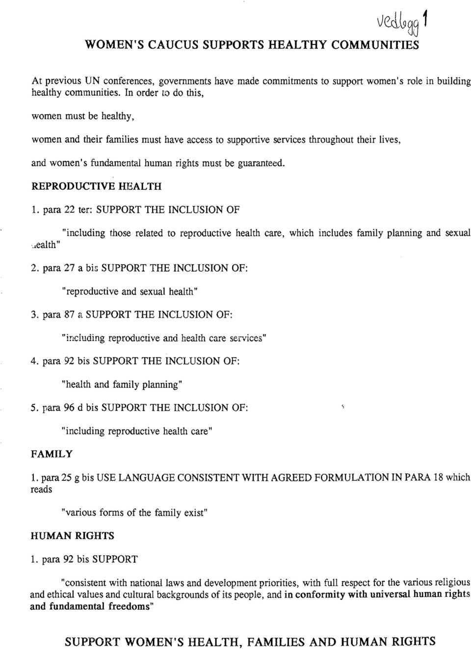 ICTIVE HEALTH ' 1. pa a 22 ter: SUPPORT THE INCLUSION OF '..0âlth" I'including those related to reproductive health care, which includes family planning and sexual 2.