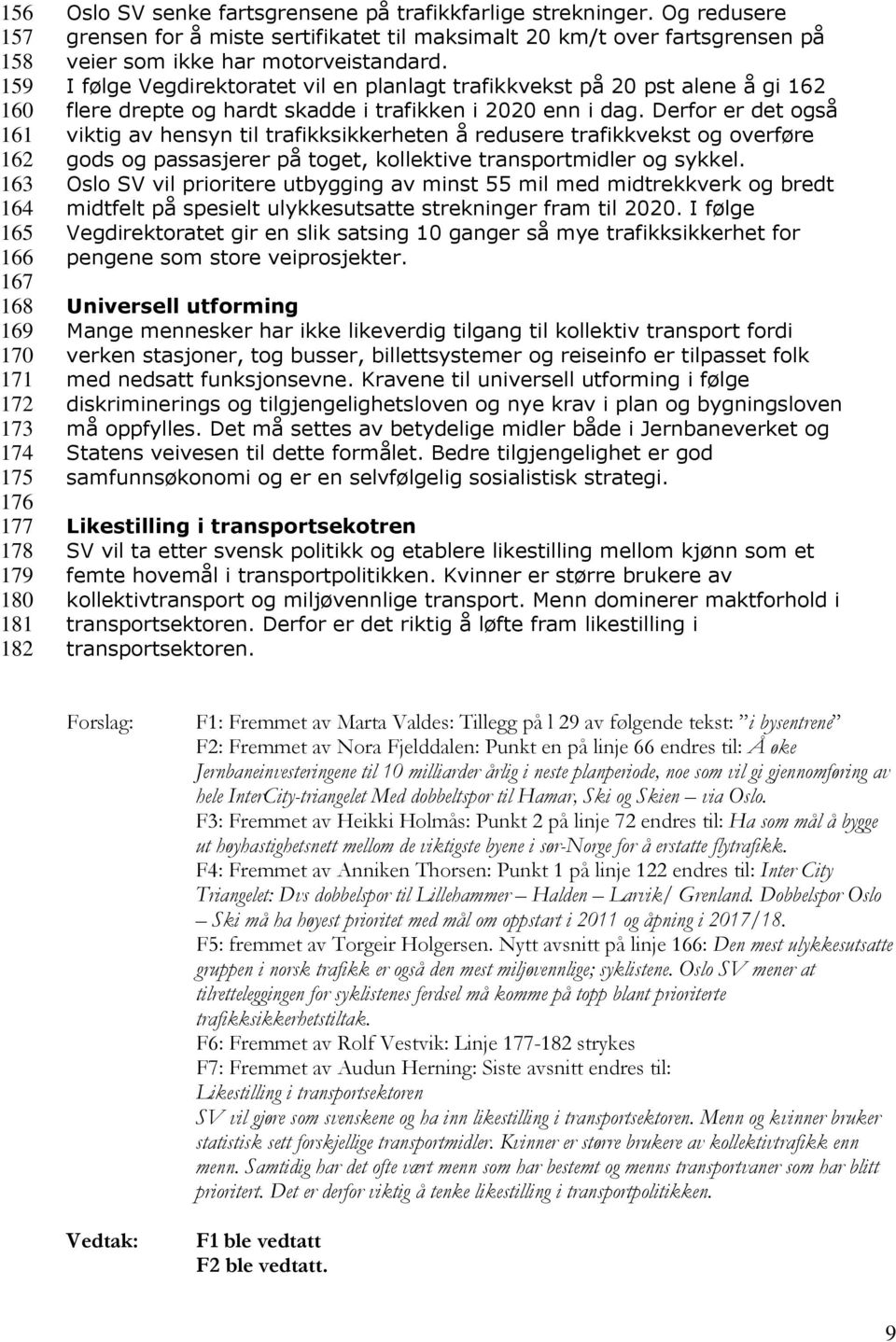 I følge Vegdirektoratet vil en planlagt trafikkvekst på 20 pst alene å gi 162 flere drepte og hardt skadde i trafikken i 2020 enn i dag.