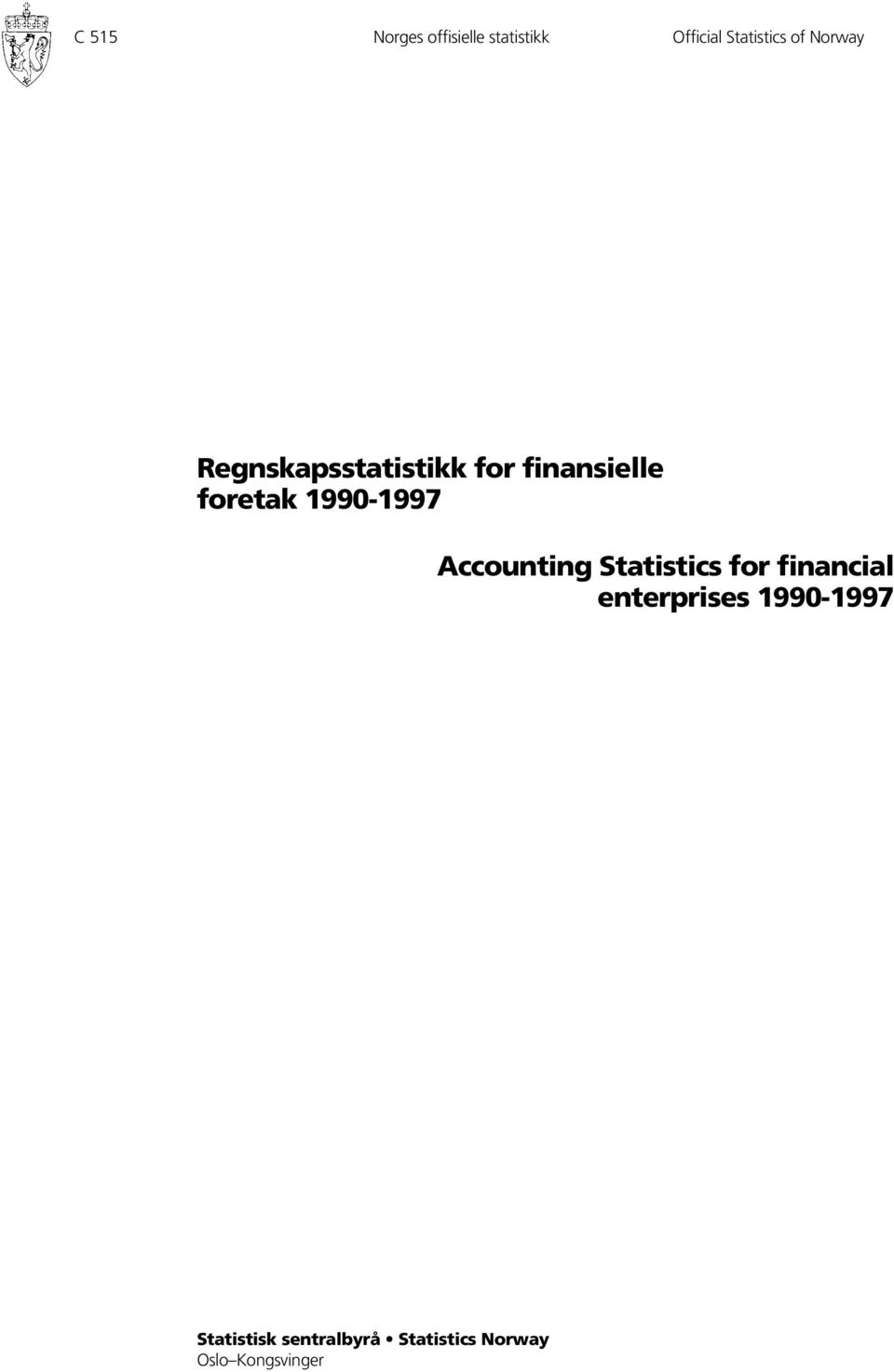 1990-1997 Accounting Statistics for financial