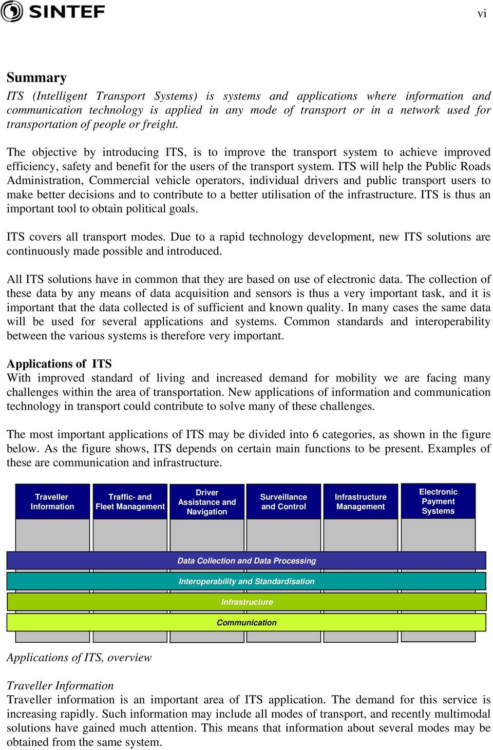 ITS will help the Public Roads Administration, Commercial vehicle operators, individual drivers and public transport users to make better decisions and to contribute to a better utilisation of the