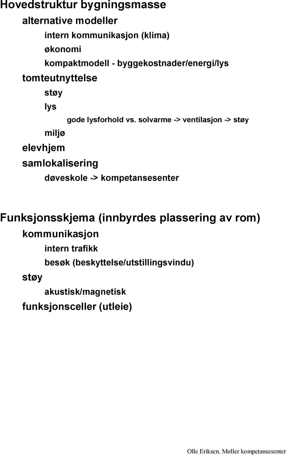 solvarme -> ventilasjon -> miljø elevhjem samlokalisering døveskole -> kompetansesenter