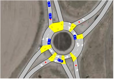 Forsinkelse (s) Figur 118 Yellow box i frognermodellen. Figur 119 viser hvilken effekt bruken av yellow box hadde på frognermodellen, da trafikkgrunnlaget fra 17. april lå til grunn.