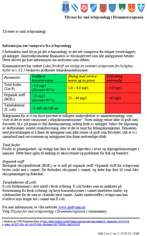 Vedlegg 1 Generell til