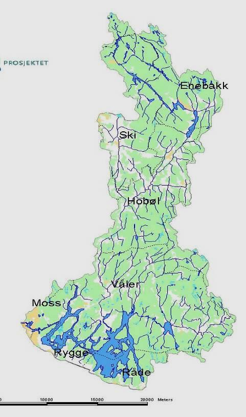 Vestre Vansjø Nedbørfeltareal: 54 km 2 Arealbruk: 20%