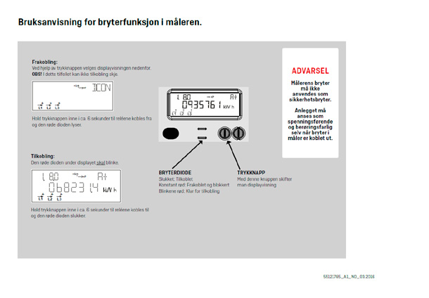 Bruksanvisning for bryterfunksjon i måleren Hva er smarte strømmålere (AM) Vi nærmer oss tidspunktet for innfasing av AM-målere. Alle strømkunder får nye og smarte strømmålere innen. januar 0.