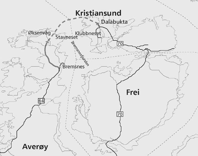 2 St.prp. nr. 28 2005 2006 Figur 2.1 Kartskisse av prosjektet Samfunnsøkonomisk netto nytte (NN) for prosjektet er rekna til om lag -46 mill. kr.