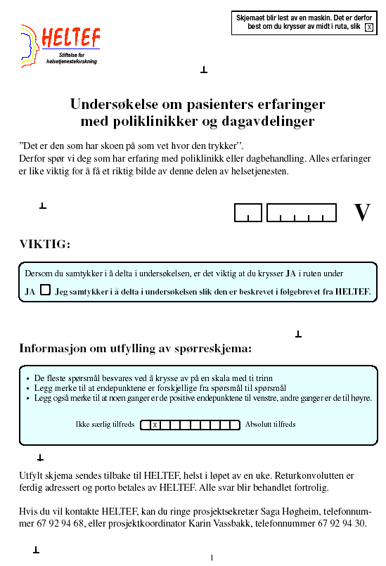 56 Pasienterfaringer ved somatiske poliklinikker